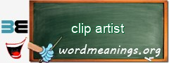 WordMeaning blackboard for clip artist